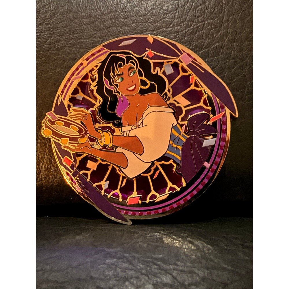 Disney’s Esmeralda Stained Glass Portrait Pin from the BoxLunch exclusive.